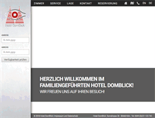 Tablet Screenshot of hoteldomblick.de